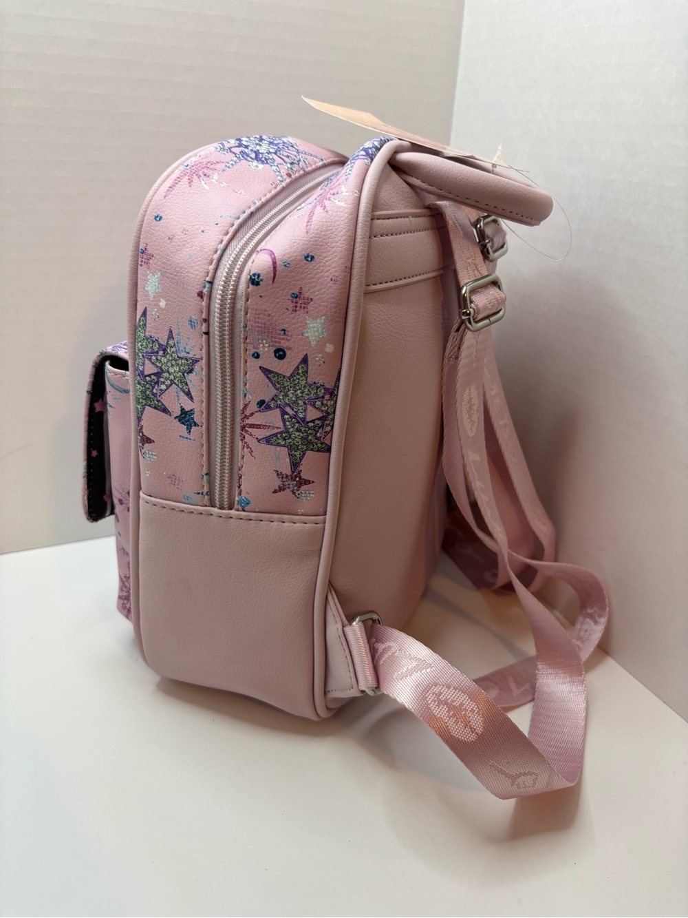Luv Betsey Johnson Pink Star & Moon Glitter  Backpack - Picture 3 of 4